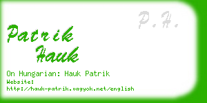 patrik hauk business card